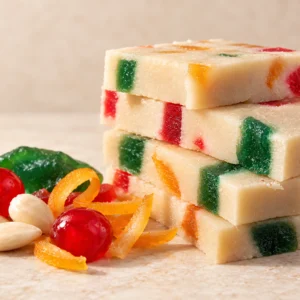 Turrón artesanal de mazapán extra con frutas escarchadas