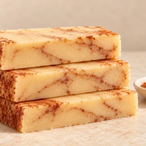 Turrón artesanal de mazapán extra, yema y canela