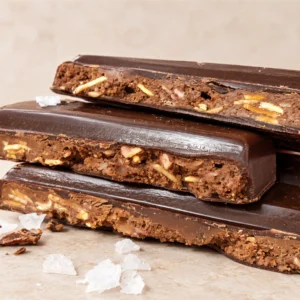 Turrón artesanal de praliné de avellana, almendra y sal