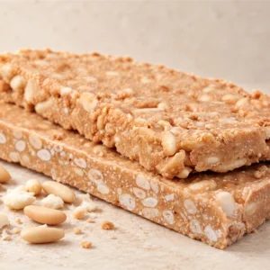 Turrón artesanal de praliné de piñones nacionales