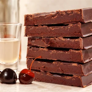 Turrón artesanal trufado de cereza al orujo y café