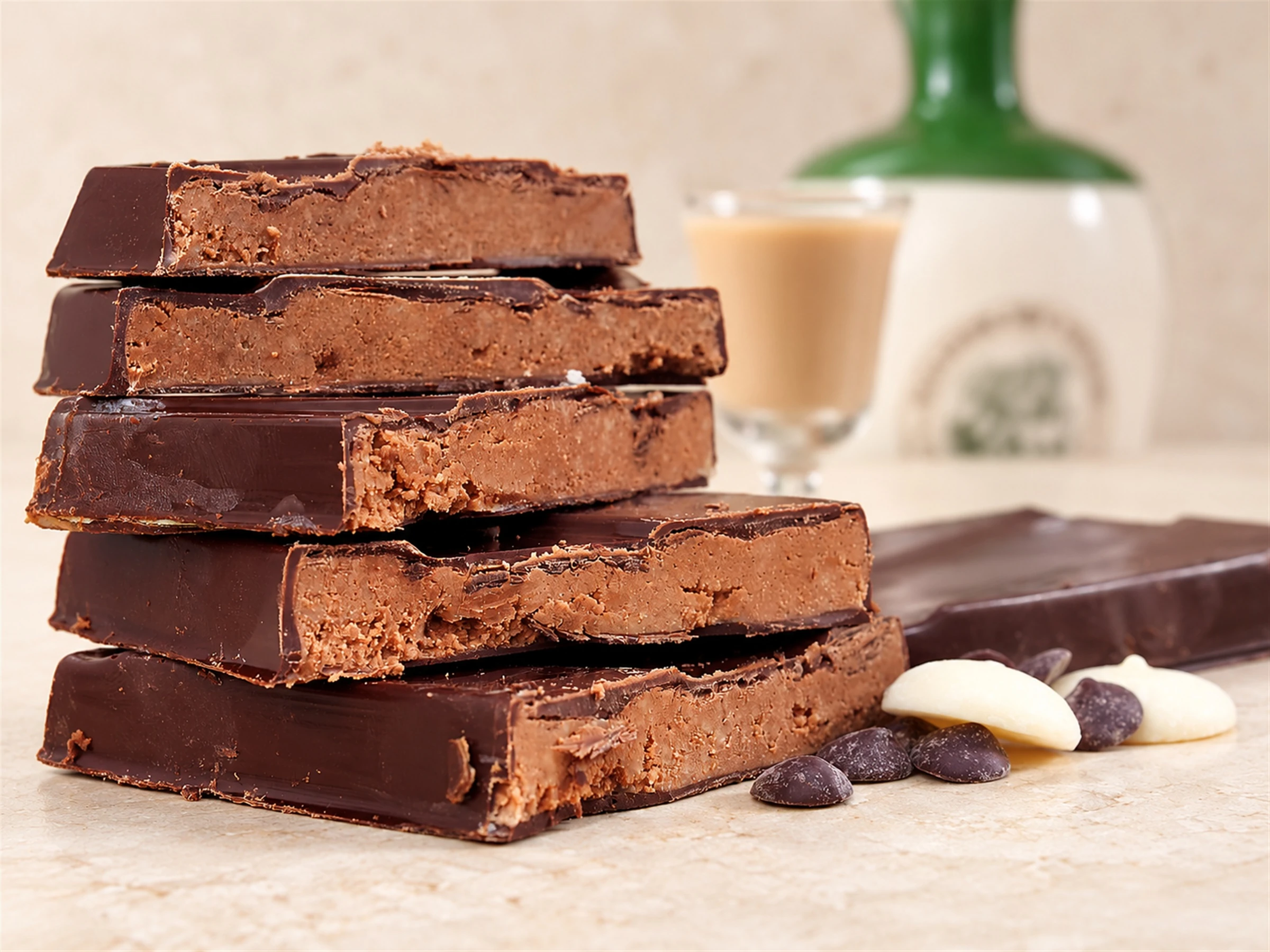 Turrón artesanal trufado de crema de whisky
